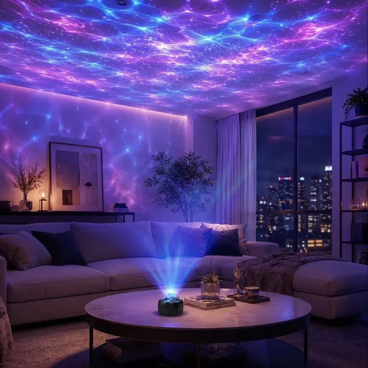 Aurora Night Sky Effect Dome Touch Lamp Northern Lights Colourful Kids Bedroom